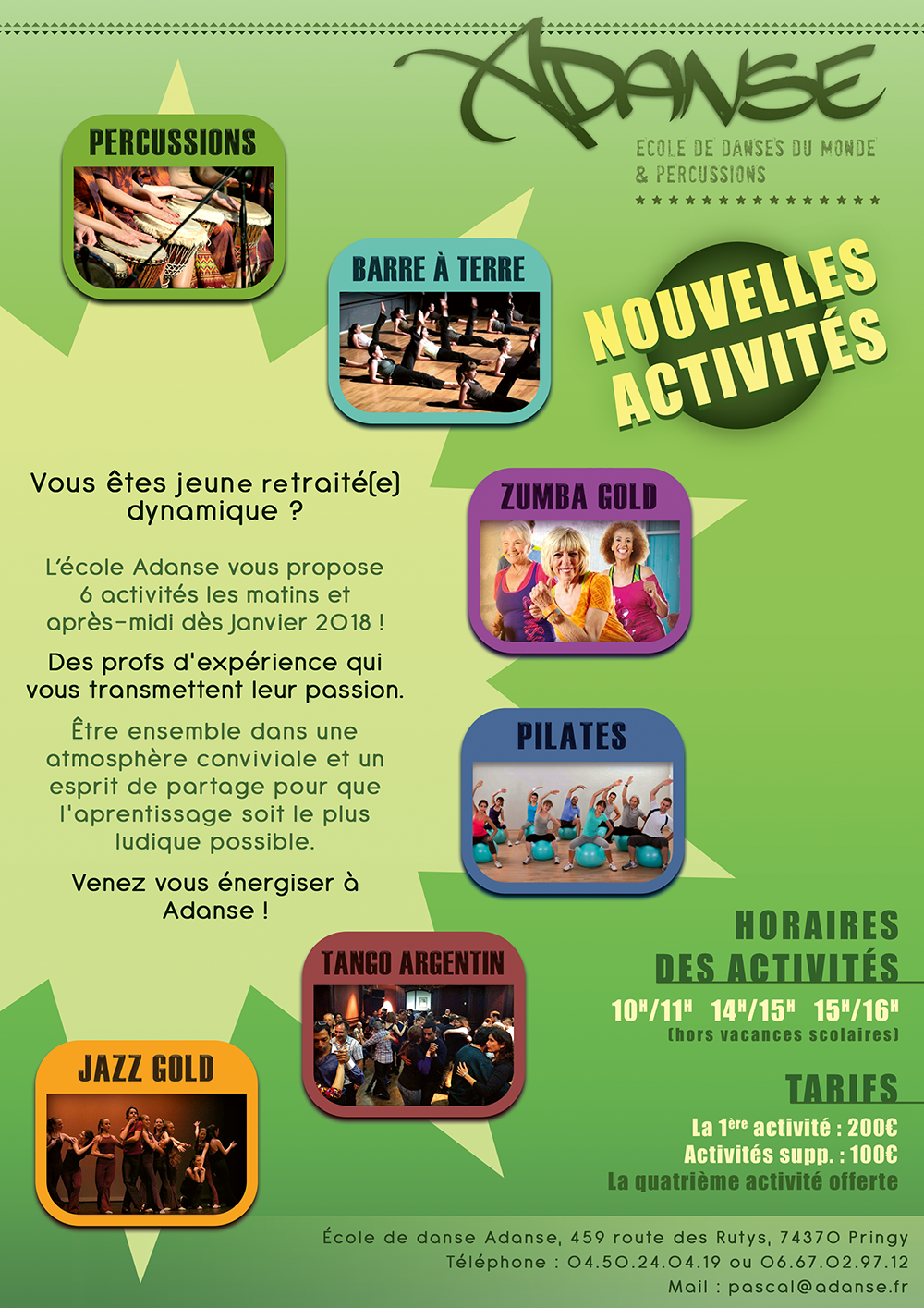 danse senior, cours senior